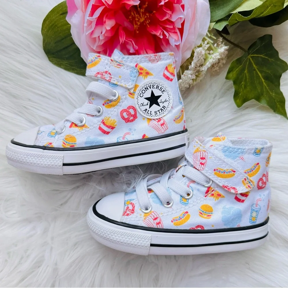 Toddler Snack Print Converse Sneakers